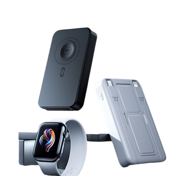 Magnetic Wireless Power Bank | Built-in Cables & Transparent Design