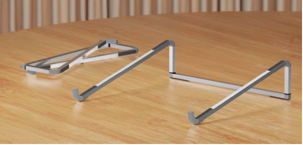 Aluminum Alloy Foldable Laptop Stand | Adjustable & Portable Notebook Holder - Image 3