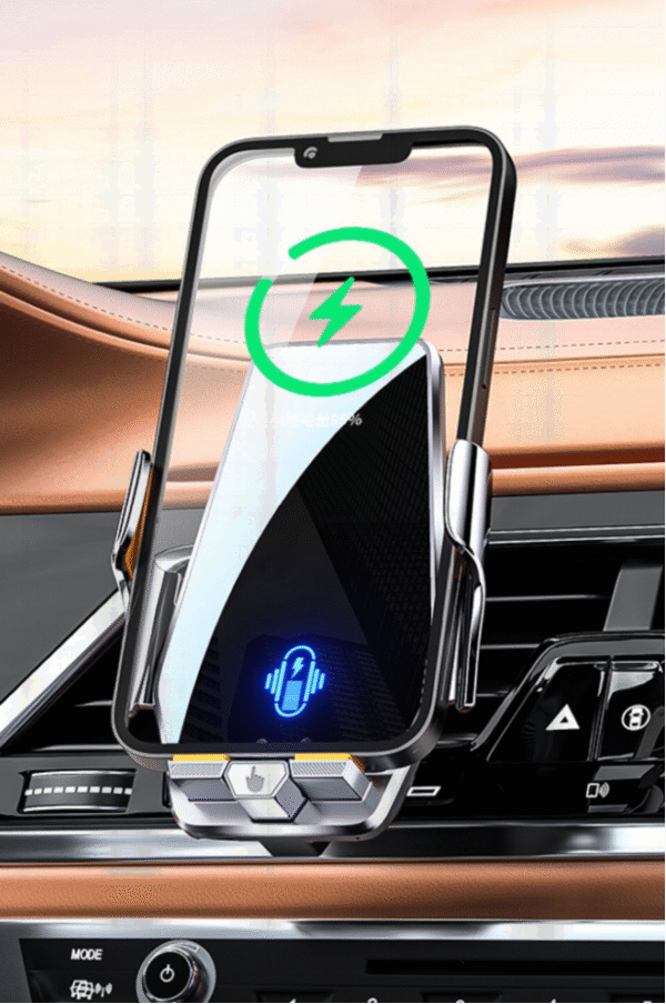 Magnetic Wireless Car Charger | Infrared Auto-Locking Fast Charge Mount