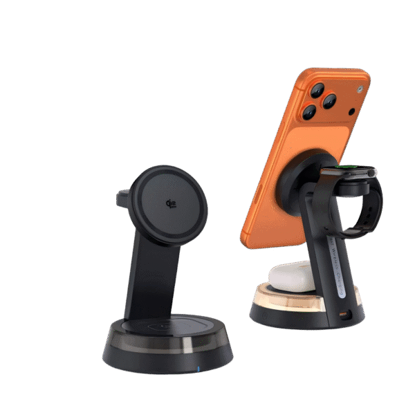 4-in-1 Night Light Qi2.2 25W Max Magnetic Wireless Charging Station | MagSafe Quick Charger for iPhone/Watch/Earphones