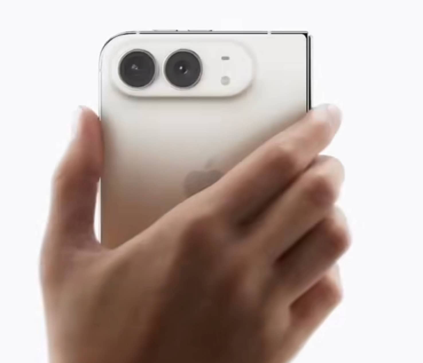 Rear view of Apple iPhone Duo showing the camera area and back surface
