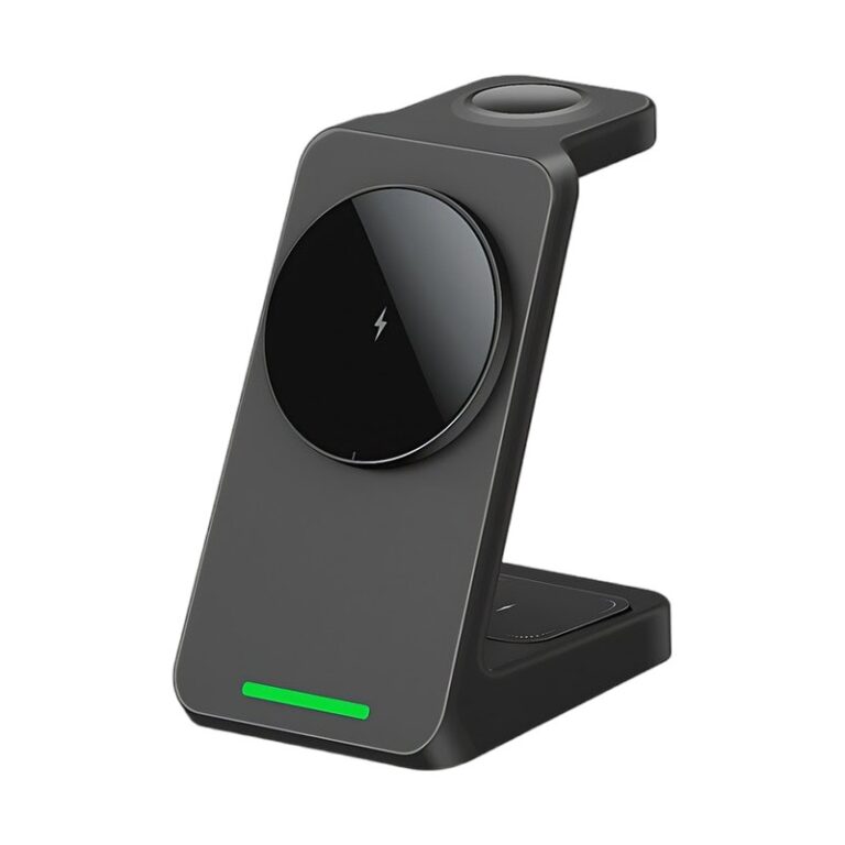 Magnetic 3-in-1 Wireless Charging Station | Fixed Desktop Charger for Phone, Watch & Earbuds