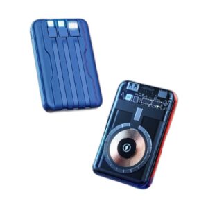 Wireless Charging Power Bank | 10000mAh Fast Charge with Built-in Cables
