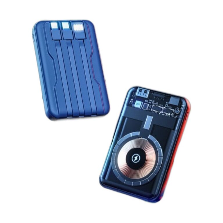 Wireless Charging Power Bank | 10000mAh Fast Charge with Built-in Cables