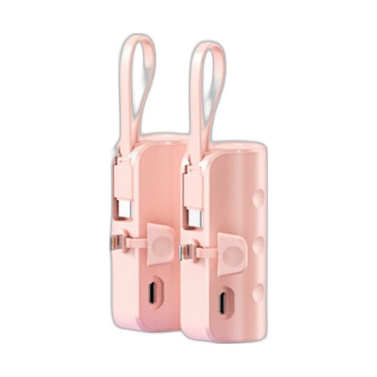 2-in-1 Mini Power Bank | 5000mAh with Type-C & Lightning Connector