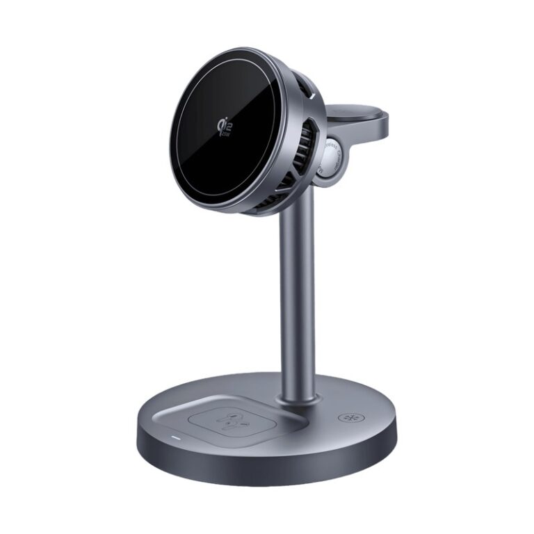 Qi2.2 25W Max 3-in-1 air-cooled magnetic wireless charging station | MagSafe fast charger for iPhone/Watch/Earphones