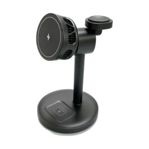 3-in-1 Wireless Charging Stand | 15W Desktop Charger for Phone, Watch & Earbuds