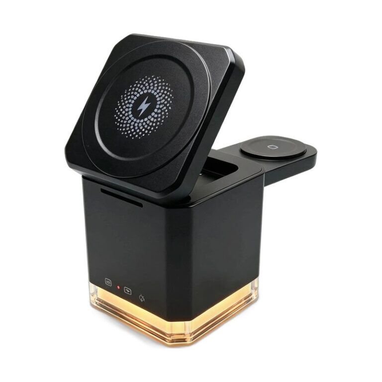 Compact Foldable 3-in-1 Magnetic Wireless Charger | 15W LED Charging Station