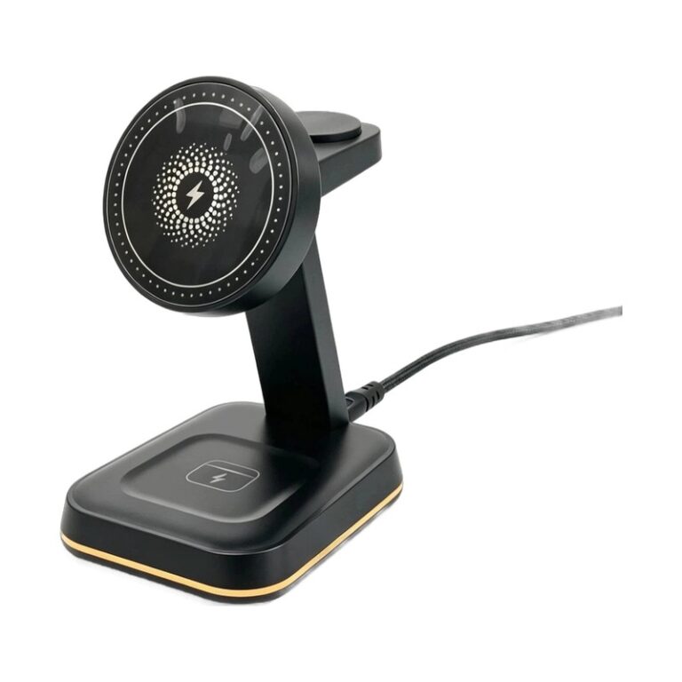3-in-1 Magnetic Wireless Charging Stand | 15W Charger for Phone, Watch & Earbuds